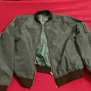 Emerald Green bomber style jacket size M